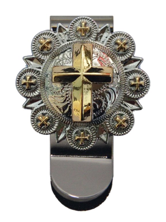Custom Gold Cross Money Clip