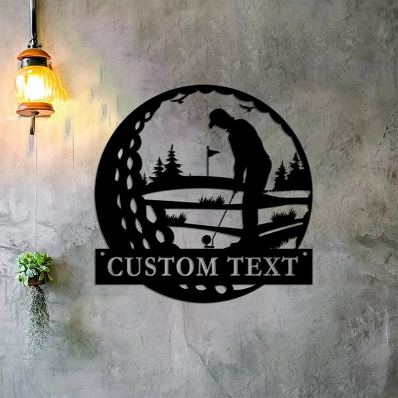 Custom Golf Metal Wall Sign-Personalized Golf Metal Wall Art-Golf Metal Wall Decor-Golf Gifts Sign-Golf Metal Name Sign-Golf