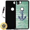 thumbnail image 1 of Custom Google Pixel 2 Case (Anchor on Teal Wood) Plastic Black Cover Ultra Slim | Lightweight | Includes Stylus Pen by Innosub, 1 of 1