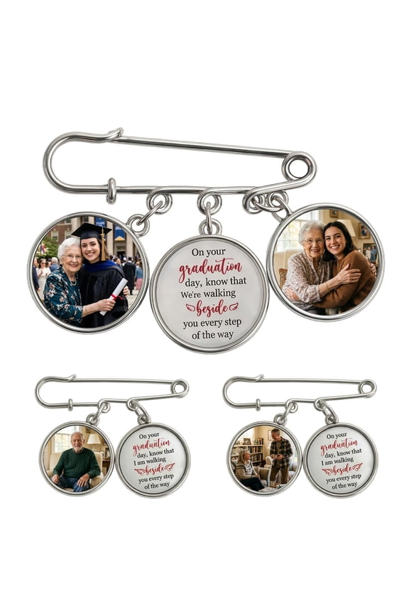 Custom Graduation Memorial Pin With Photo Charms, Personalized Photo Iapel Pin, Graduations Memorial Pins, Personalized Lapel Pins for Him or Her, Graduation Gifts for Class of 2026 ...