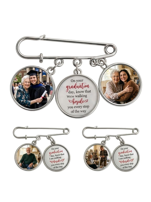 Custom Graduation Memorial Pin With Photo Charms, Personalized Photo Iapel Pin, Graduations Memorial Pins, Personalized Lapel Pins for Him or Her, Graduation Gifts for Class of 2026 ...