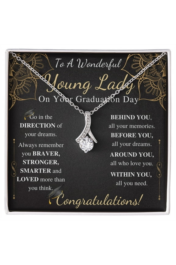 Custom Graduation Personalized Gift For Her From Mom & Dad, College Graduation Necklace Gift For Friend, CZ Cross Necklace For Graduation