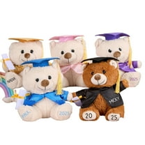 Custom Graduation Teddy Bear 2025, Personalized Name/Date/School Graduation Bears Class of 2025 Gifts for Her, for Him, Cute Plush Stuffed Animal Decorations Gift for College Grad(5.9*5.9*9.4inch)