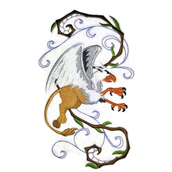 Custom Griffin in Fantasy Flight Embroidery Iron On/Sew Patch [9.41" X 5.7"]