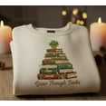 thumbnail image 1 of Custom Grow Through Books Sweatshirt – Embroidered Book Stack Plant – Cozy Gift for Readers & Book Lovers, 1 of 4
