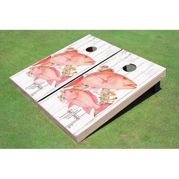 Custom Guy Harvey Red Snappers Cornhole Boards