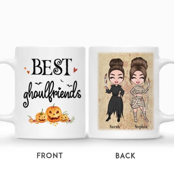 Custom Halloween Chibi Best Friends Gifts Personalized Name