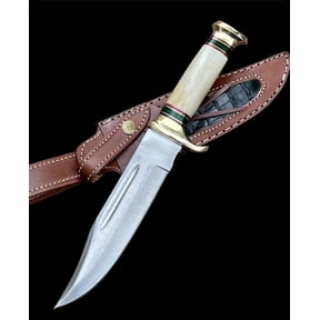 Custom Handmade D2 Steel 12.5 Inches Hunting Knife - Perfect Grip Bone Handle with Brass fitting (REG-225)