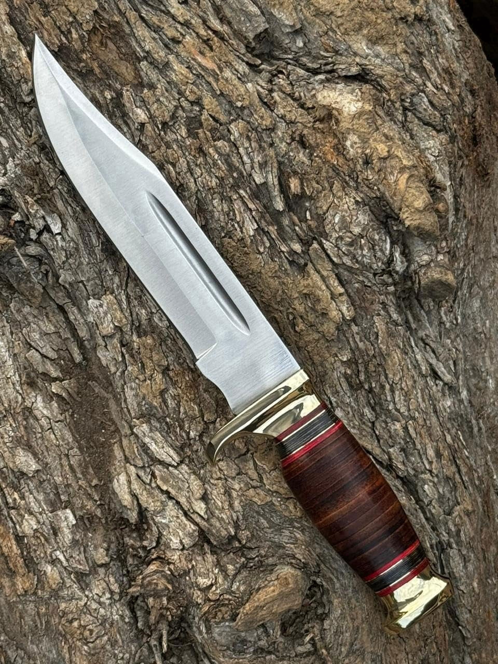 Custom Handmade D2 Steel 12.5 Inches Hunting Knife - Perfect Grip Bone Handle with Brass fitting (REG-415)