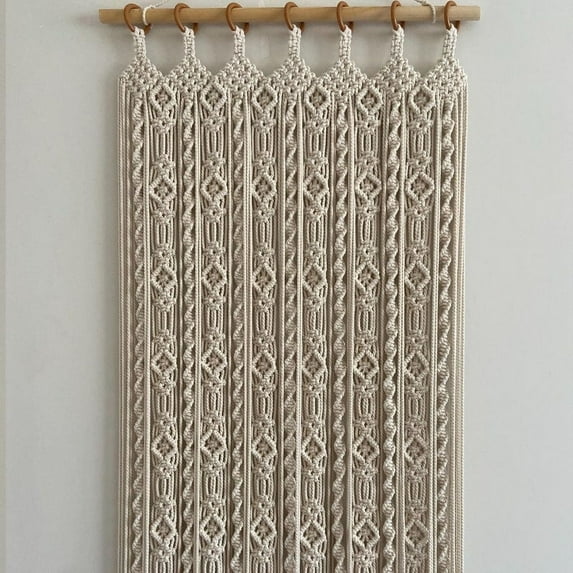 Custom Handmade Macrame Curtains, Personalized Design, Color & Size, Bohemian Home Decor, Perfect for Window and Doors, Gift for Mom-W 48 X L 60 INCH