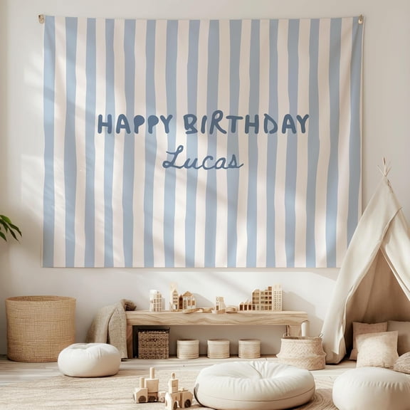 Custom Happy Birthday Backdrop Personalized Birthday Name Banner Party Decoration Large 59*78.7IN