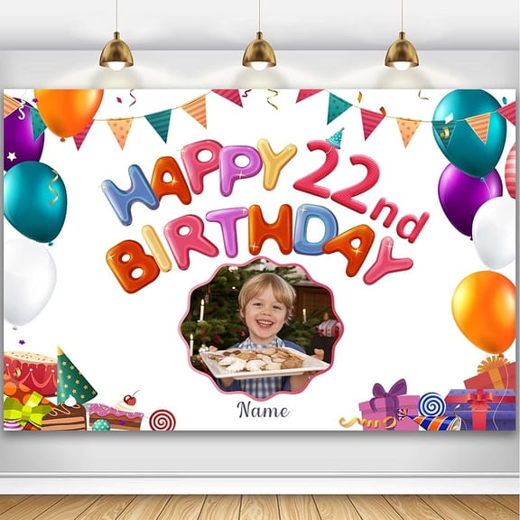 Custom Happy Birthday Banner - Years Old Birthday Decorations Party Supplies for Girls Boys Kids - Colorful 5*3FT