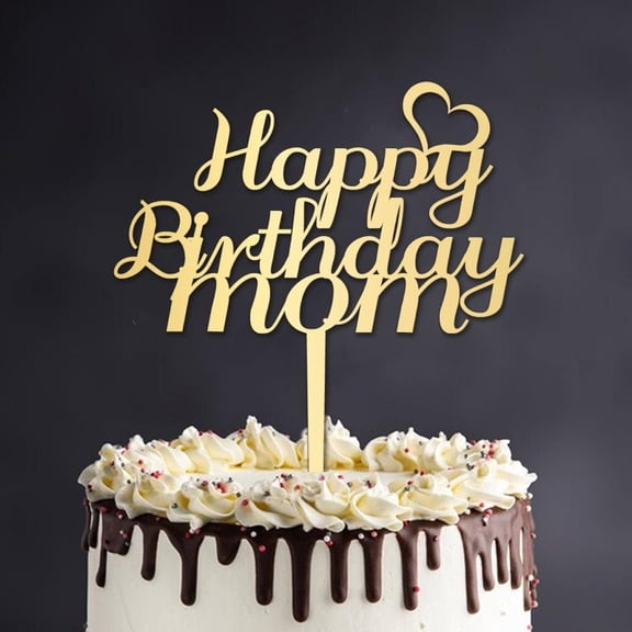 Custom Happy Birthday Cake Topper Pick Reusable Cake Insert Topper Happy Birthday Cupcake Cake Keepsakes for Birthday Celebrations Party Decoration Supplies