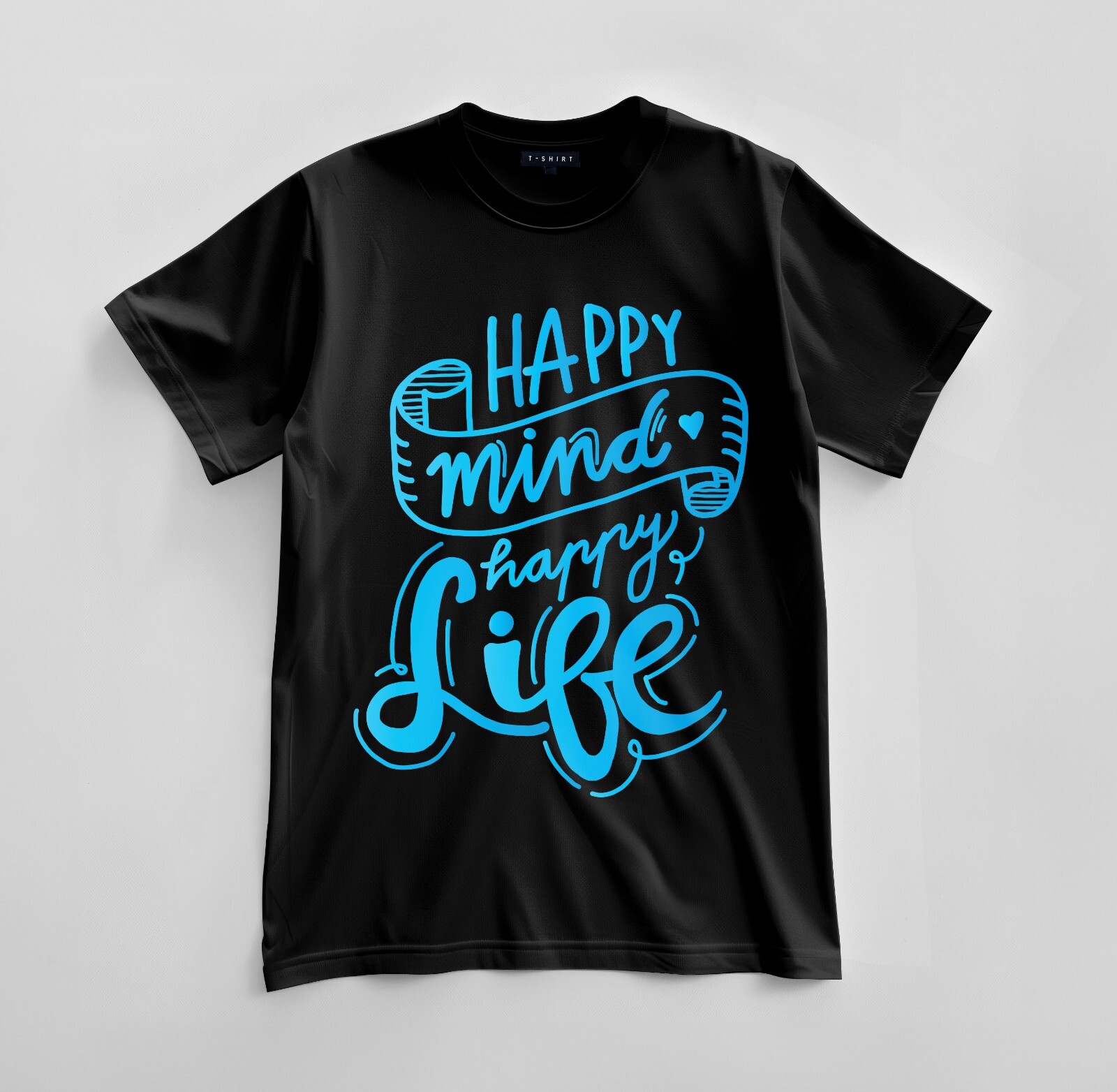 Happy Tee Custom Happy Mind, Happy Life T-shirt Design Unisex Jersey Short Sleeve ...