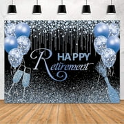 Custom Happy Retirement Backdrop Black and Pink Glitter Diamond Balloon Photography Background Pink Shinning Sparkle Congrats Retirement Party Decorations Banner Photo Studio Props 7x5ft