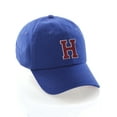 thumbnail image 1 of Custom Hat A to Z Initial Letters Classic Baseball Cap, Blue Hat White Red Letter H, 1 of 4