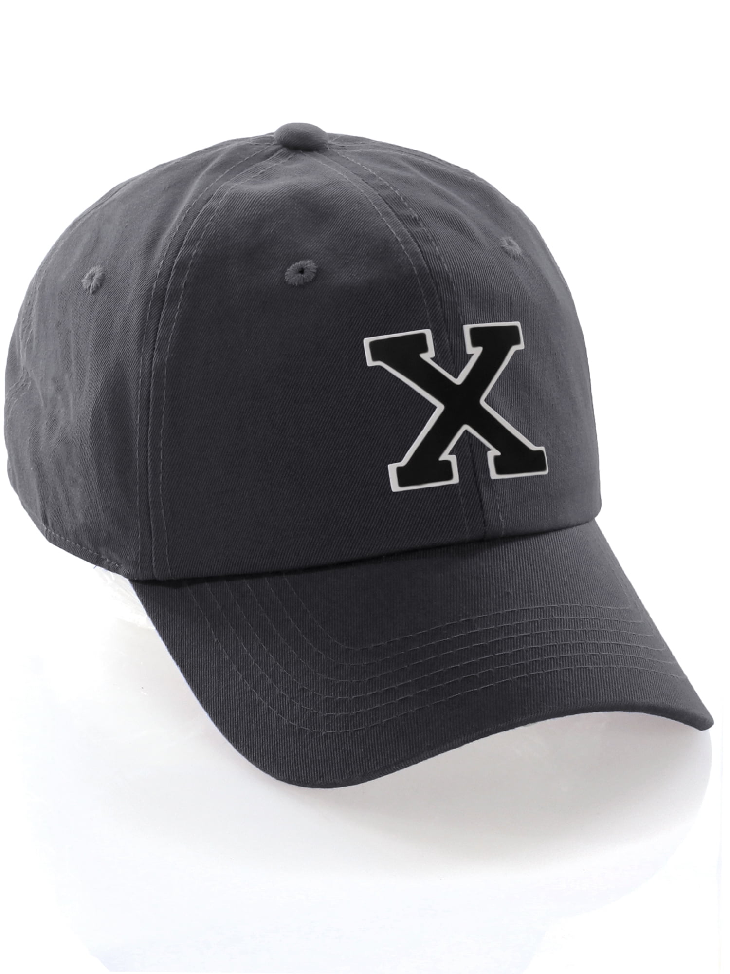 Custom Hat A to Z Initial Letters Classic Baseball Cap, Charcoal