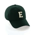thumbnail image 1 of Custom Hat A to Z Initial Letters Classic Baseball Cap, Dk Green Hat Gold White Letter E, 1 of 4