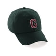 thumbnail image 1 of Custom Hat A to Z Initial Letters Classic Baseball Cap, Dk Green Hat White Red Letter G, 1 of 4