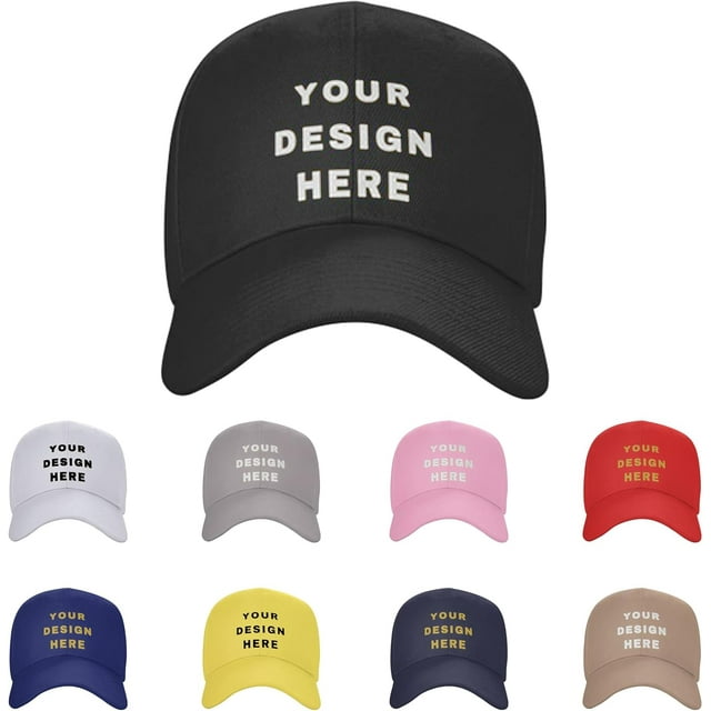 Custom Baseball Cap - Design Your Own Hat, Add Text/Logo, Bulk Options Available
