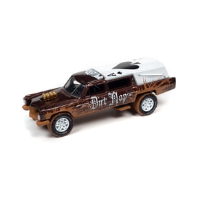 Custom Haulin' Hearse, Metallic Copper/Bronze w/Mud - Johnny Lightning JLSF024/48B - 1/64 Scale Car