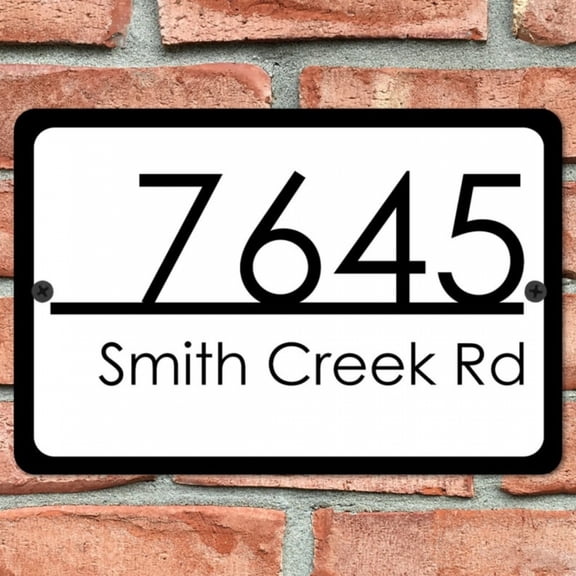 Custom Home Address Sign Contemporary Metal House Number Plaque Personalized Modern Weather-Resistant Exterior Decor TikTok Temu Pick-up Available