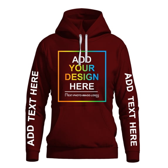 Custom Hoodies Design Your Own Personalized Photo Text Hoodie Custom Sweatshirt 4 Side Print
