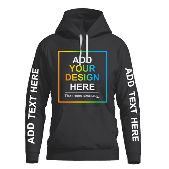 Custom Hoodies Design Your Own Personalized Photo Text Hoodie Custom Sweatshirt 4 Side Print