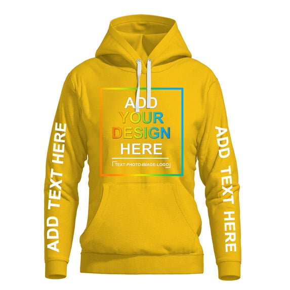 Custom Hoodies Design Your Own Personalized Photo Text Hoodie Custom Sweatshirt 4 Side Print