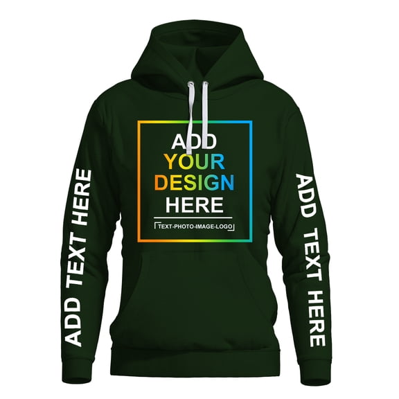 Custom Hoodies Design Your Own Personalized Photo Text Hoodie Custom Sweatshirt 4 Side Print