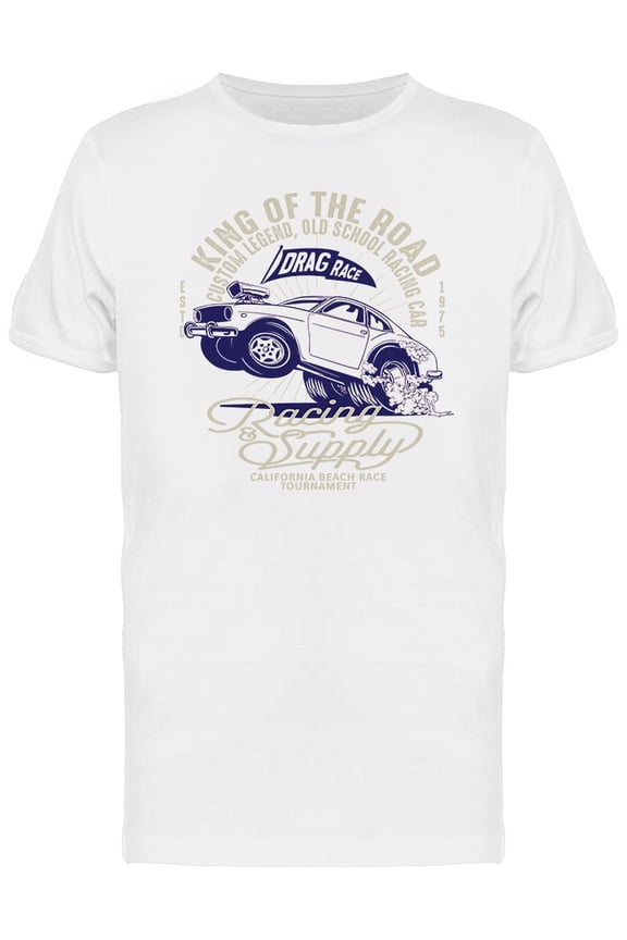 Custom Hot Rod Car Design T-Shirt Men -Image by Shutterstock, Male Small