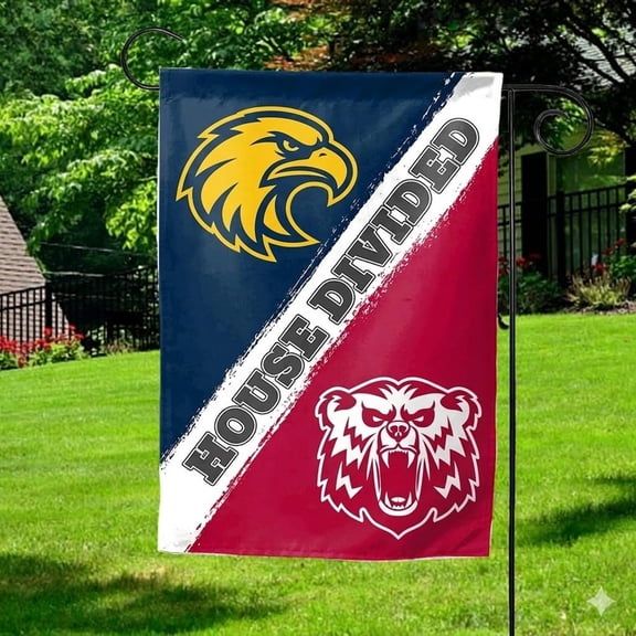 Custom House Divided Flag, Custom Flag, House Divided Flag, Country Flag, School Flag, Any Team Any Logo, Any color