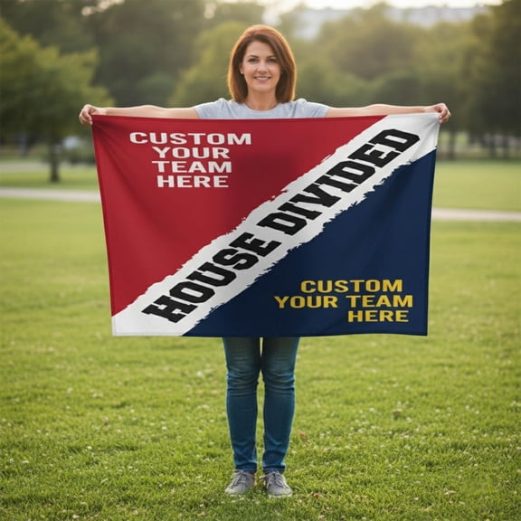 Custom House Divided Garden Flag | Team Rivalry Decor