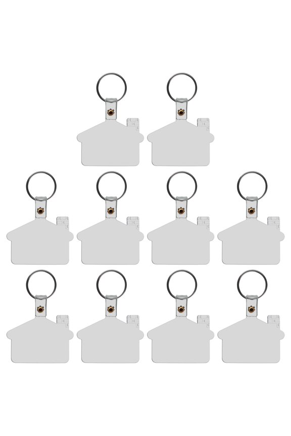 Custom House Shaped Soft Key Tags Set of 100, Personalized Bulk Pack - Perfect for Tradeshows, Party Favors, Events - Black
