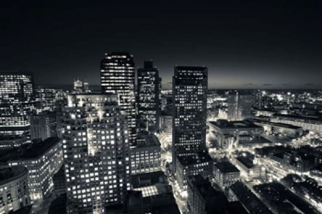Custom House Tower McKinley Square Boston Massachusetts Canvas Art - Panoramic Images (18 x 12)
