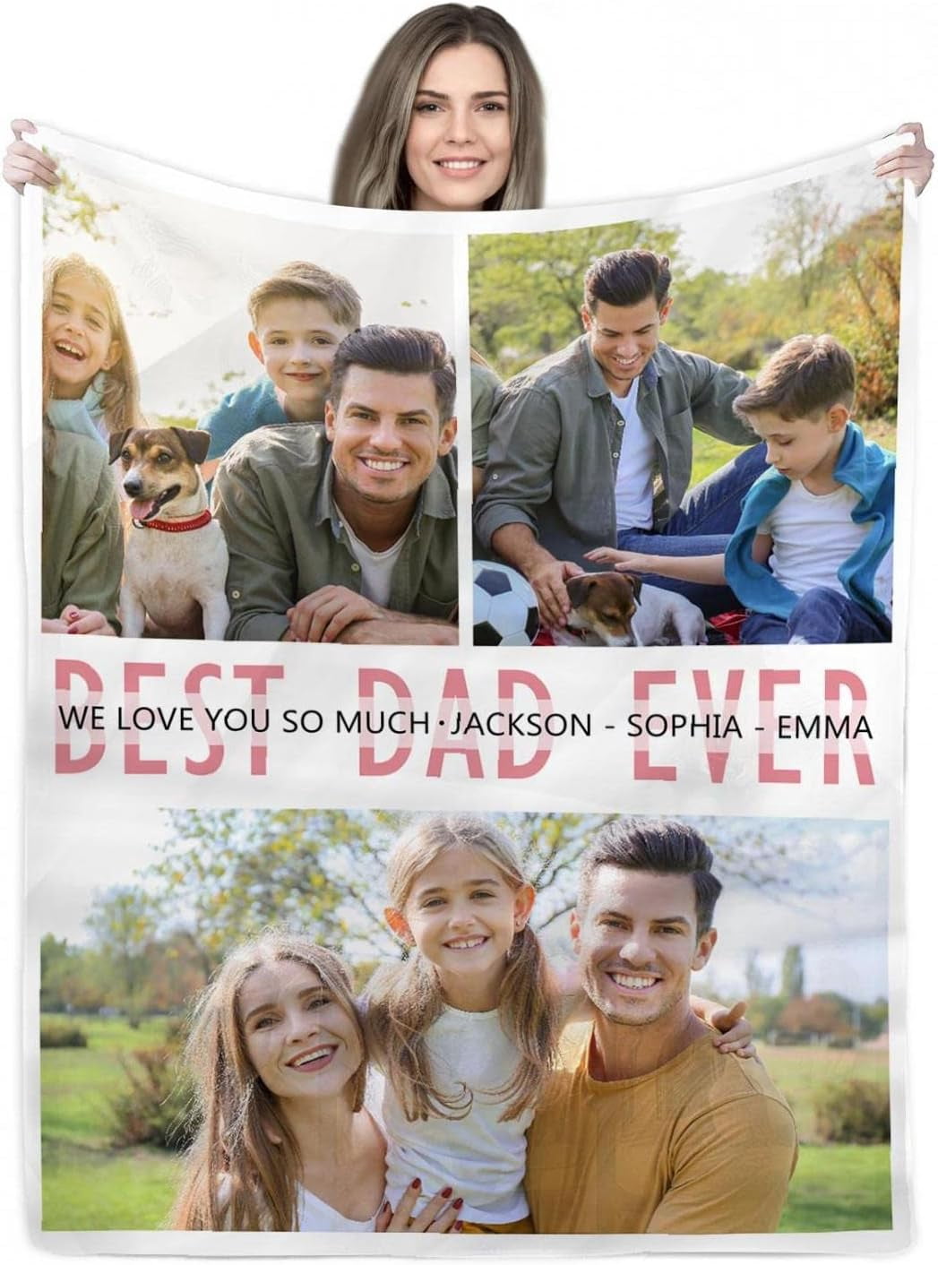 Custom Photo Blanket - Personalized Fleece Blanket With Your Own Pictures, Gift For Couples, Family, Christmas - View #4