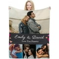 thumbnail image 1 of Custom I Love You 8 Photos Collage Blanket for Girlfriend Boyfriend Gifts Personalized Picture Blankets for Mothers Fathers Day Christmas Couples Gifts Customized Memorial Throw Blanket, 1 of 6