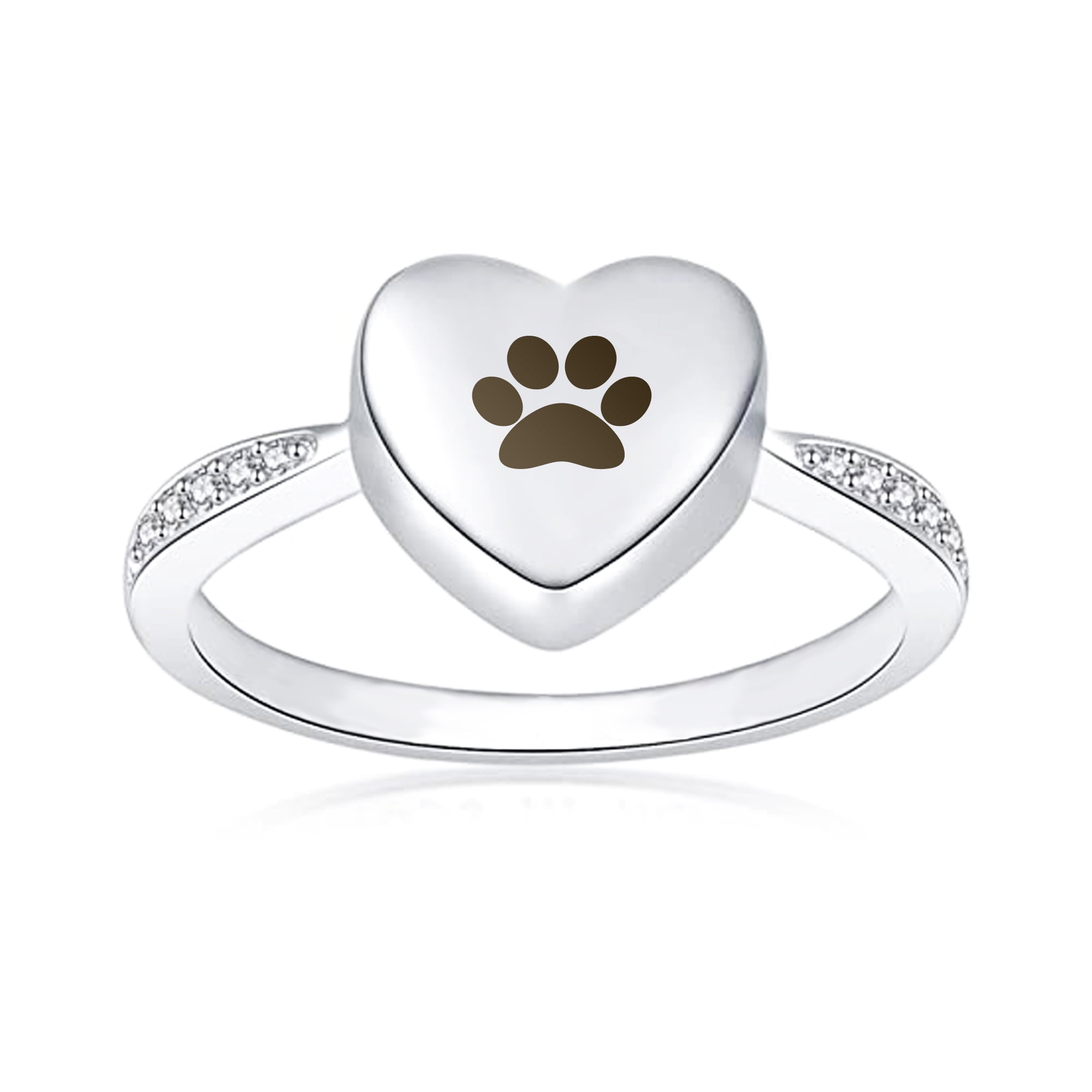 Custom Icon Cremation Jewelry, Personalized Ring for Ashes, Pet's Memorial Keepsake, Free Jewelry Box & Filling Tool [Size 7, Icon Engraving, 8-Icon to Choose]