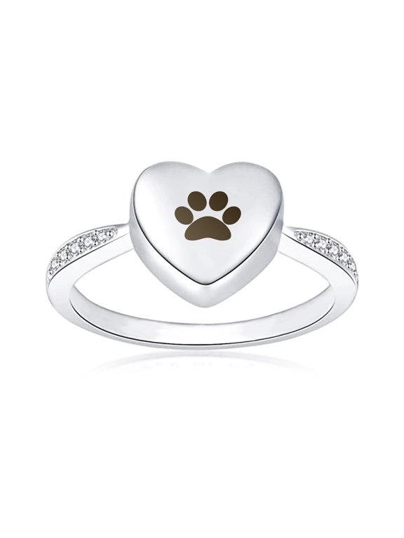 Custom Icon Cremation Jewelry, Personalized Ring for Ashes, Pet's Memorial Keepsake, Free Jewelry Box & Filling Tool [Size 7, Icon Engraving, 8-Icon to Choose]