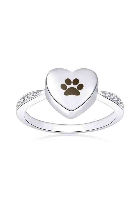Custom Icon Cremation Jewelry, Personalized Ring for Ashes, Pet's Memorial Keepsake, Free Jewelry Box & Filling Tool [Size 7, Icon Engraving, 8-Icon to Choose]