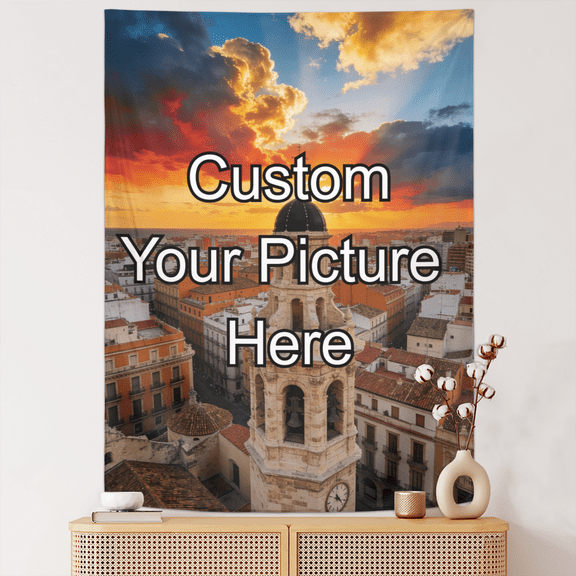 Custom Images Tapestry Personalized Backdrop Create Your Own Tapestry Wall Hanging for Living Room Bedroom Dorm Home Decor 60*80in