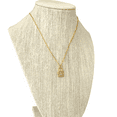 thumbnail image 1 of Custom Initial Glitzy Lock Necklace gold a, 1 of 3