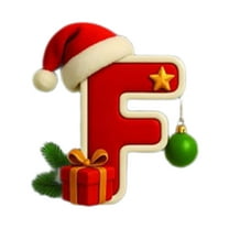 Custom Initial Holiday Decor - Double-Sided Acrylic Xmas Tree Hangings for Gifts & Parties