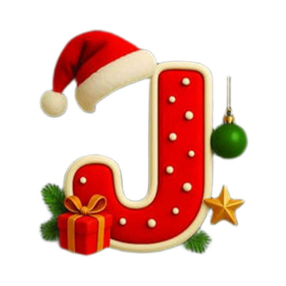 Custom Initial Holiday Decor - Double-Sided Acrylic Xmas Tree Hangings for Gifts & Parties