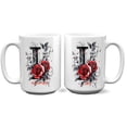 thumbnail image 1 of Custom Initial 'I' Mug for Women - Personalized Coffee Cup 11oz 15oz Monogrammed for Home Kitchen, Office Desk, Birthday, Mother's Day, Father's Day, Daily Use, 1 of 6