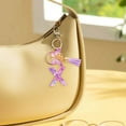 thumbnail image 1 of Custom Initial Letter Keychain for Women with Tassel - Purple Cute Resin Name Keychain for Car Keys, Wallet, Backpack, Bag Accessory - Perfect Gift for Girls, Students, Friends, Mom, 1 of 4