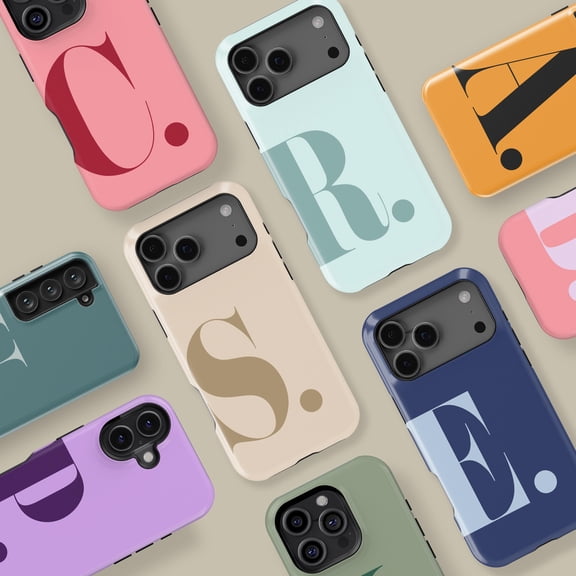 Custom Initial MagSafe Case for iPhone Samsung Monogram