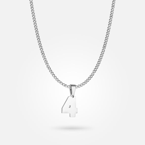 Custom Jersey Number Pendant With Chain Necklace