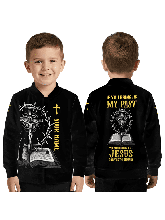 Custom Jesus Dropped The Charges Jacket, Christian Faith And Forgiveness Coat, Jesus Baseball Jacket, Jesus Christian Lovers Gift