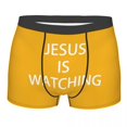 thumbnail image 1 of Custom Jesus Is Watching Underwear Men Stretch Boxer Briefs Shorts Panties Soft Underpants For Homme, 1 of 4